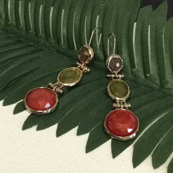3 Bead Dangle Earrings - Picture 1 of 6